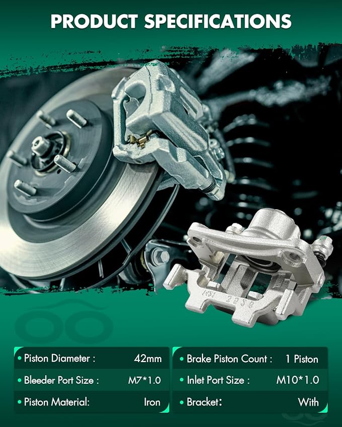 SCITOO 19B6036 19B6037 Rear Left & Right Brake Calipers w/Bracket For INFINITI For G25/For G37/For JX35/For M35h/For M37/For M45/For M56/For Q40/For Q50/For Q60,For Nissan For 370Z/For Murano