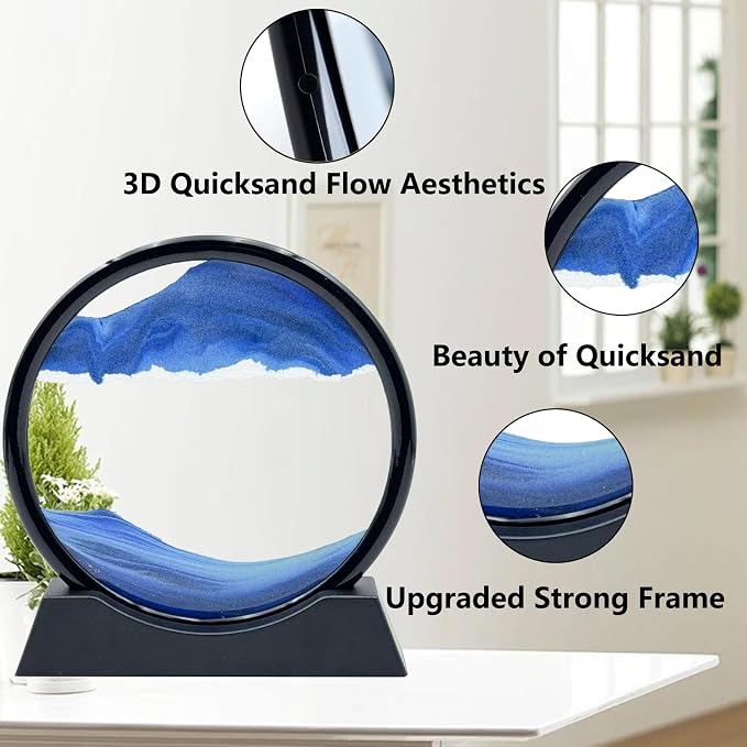 Moving Sand Art Liquid Motion, 3D Deep Sea Sandscape Color Quicksand Decor - Image 4