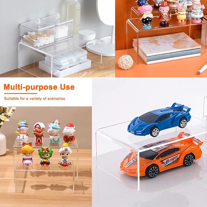 Cerpourt 8Pcs Acrylic Display Risers Clear Product Stand, Cupcakes Holder - Image 8