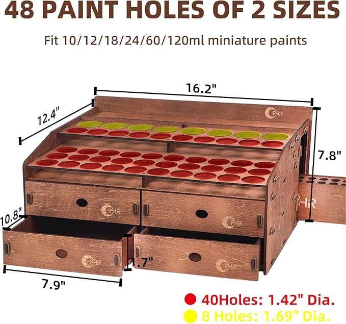 OPHIR Wooden Paint Organizer - Image 3
