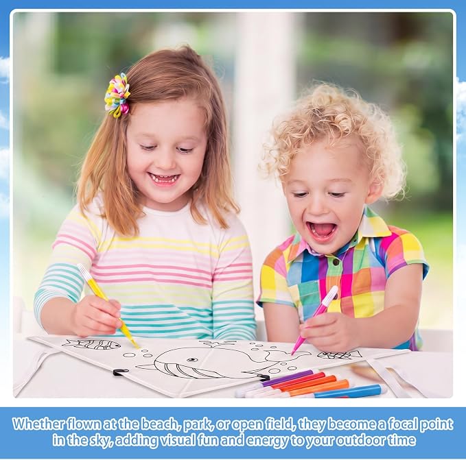 Syhood 60 Pcs DIY Coloring Kites Kit - Image 4