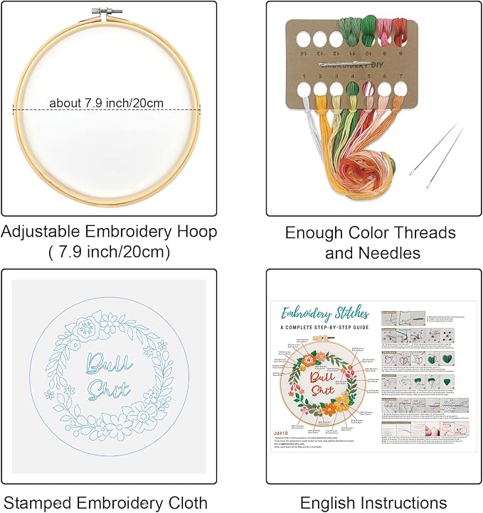 Louise Maelys Funny Flower Wreath Embroidery Kit - Image 2