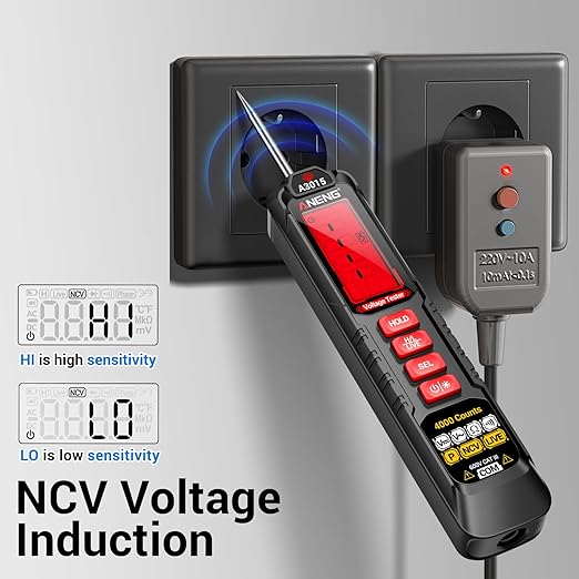 ANENG 0.5V-600V Multimeter,AC/DC Automotive Test Light,Buzzer Circuit Tester with Sharp Probe,Polarity Indicator Light, Continuity Voltage Fuse Tester Pen with Alligator Clip for Sedan, SUV, RV, Truck