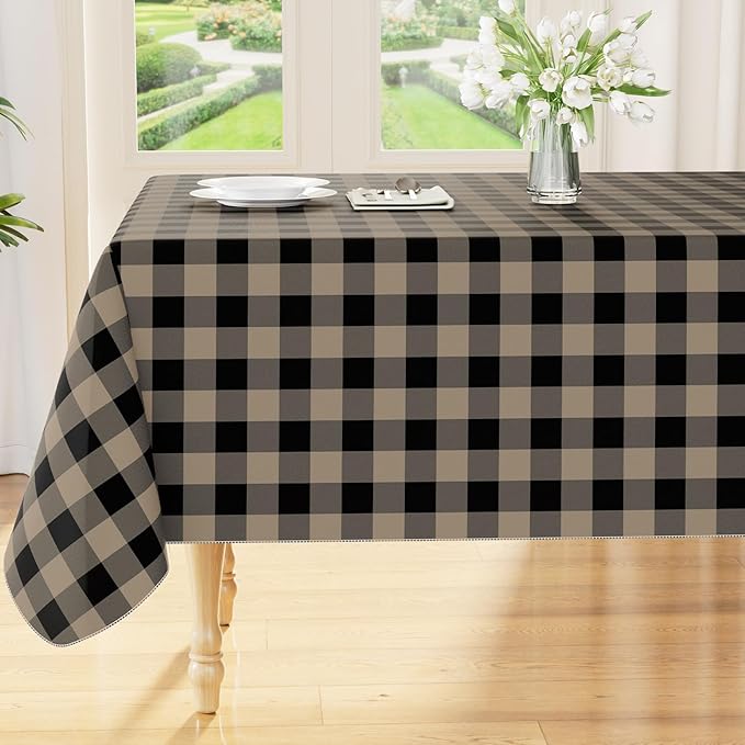 Smiry Rectangle Table Cloth, Waterproof Vinyl Tablecloths by Smiry