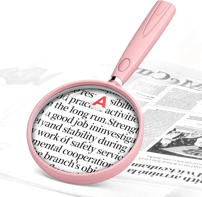 10X 30X Magnifying Glass for Reading, Handheld Magnifier for Reading, 90mm by home