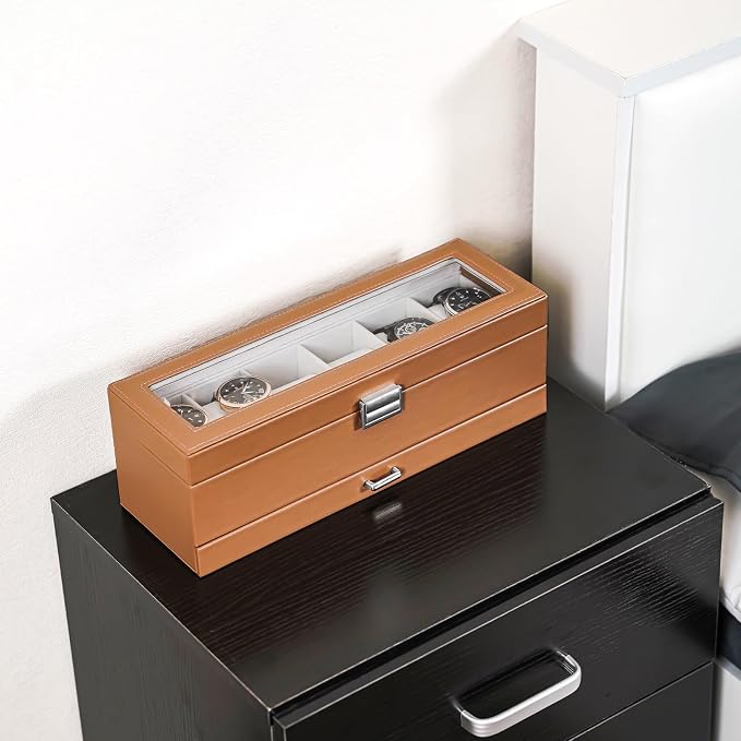 ProCase Watch Box, 6 Slot Watches Display Case - Image 4