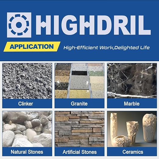 HIGHDRIL Diamond Concrete Blade 3" 75mm x Arbor 3/8" 10mm - 4pcs Angle Grinder Cutting Disc for Cutting Granite Hard Concrete Products Hard Artificial Natural Stones Clinker