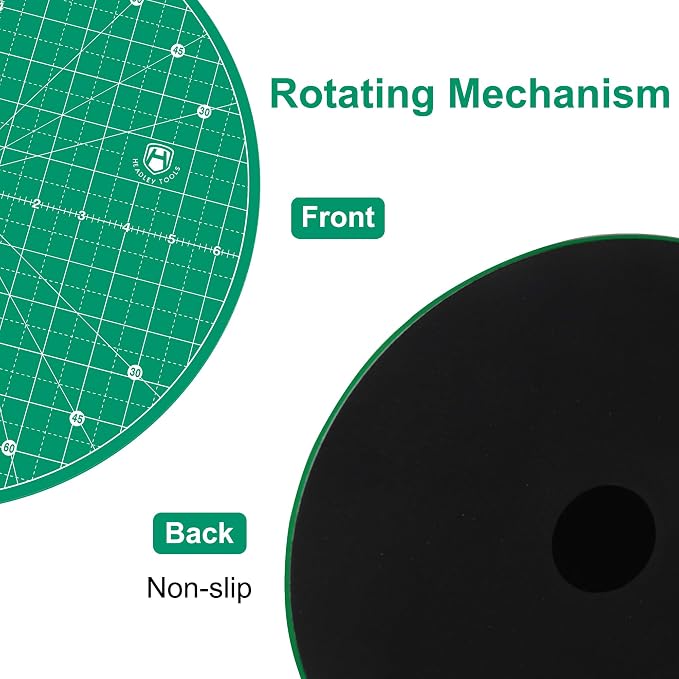 Headley Tools 13"x13" Round Rotating Cutting Mat, Self Healing Mat - Image 6