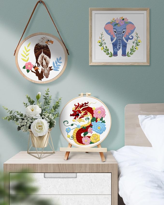 TINDTOP Embroidery Kit for Beginners Adult, Elephant Embroidery Kit for - Image 6