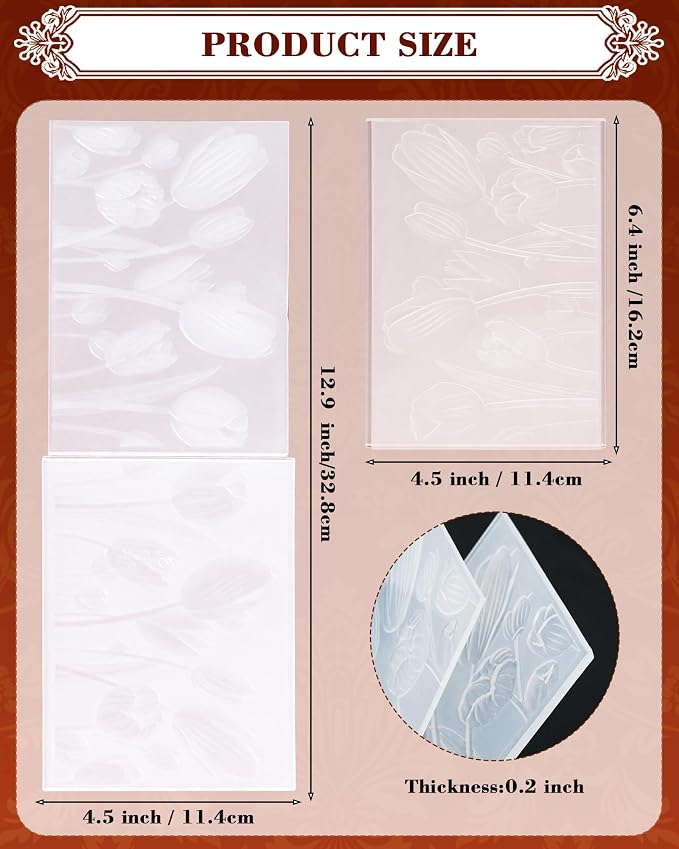 FIVEIZERO 3D Tulip Flower Embossing Folder - Image 2
