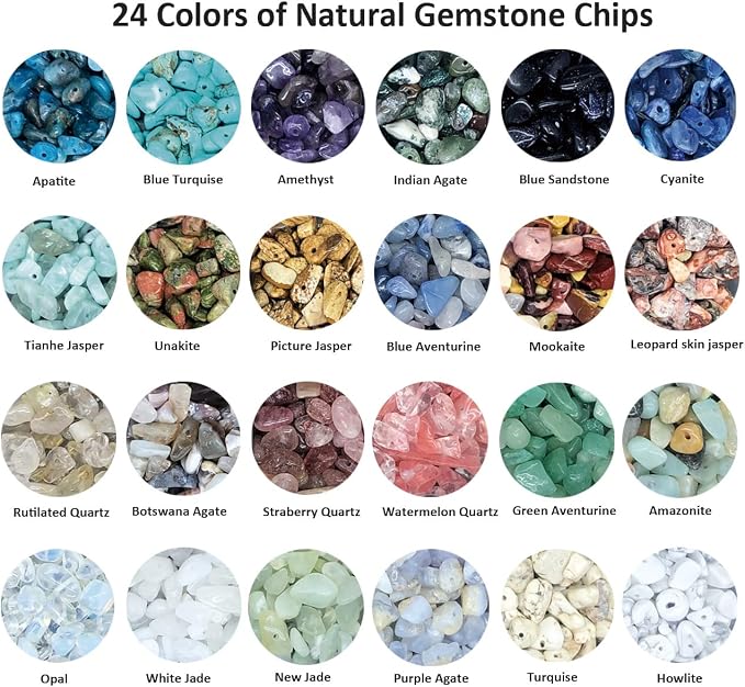 Gemstone Beads Natural Irregular Shaped Stone Chips Crystal Energy Healing Power - Image 2