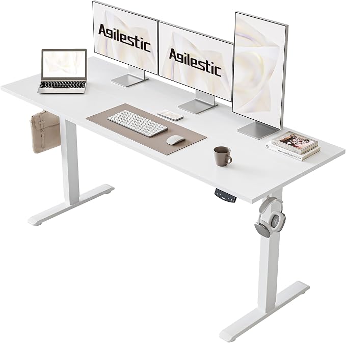 Agilestic Electric Standing Desk, 60 x 24 Inches Height Adjustable Desk by Agilestic