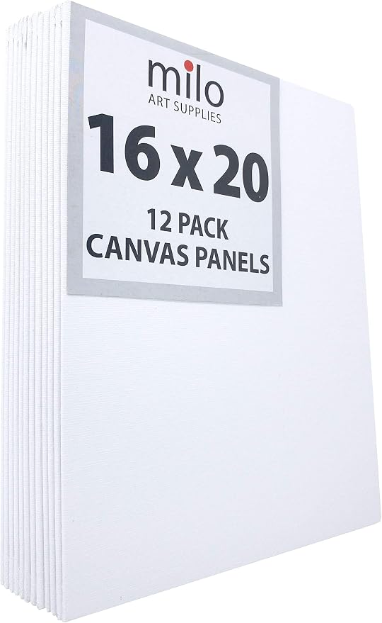 milo Canvas Flat Panel Boards for Painting, 16x20 inch, 12 Pack, Mixed Wet Media - Image 5