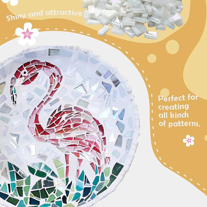 LITMIND White Series Irregular Glass Mosaic Tiles - Image 3