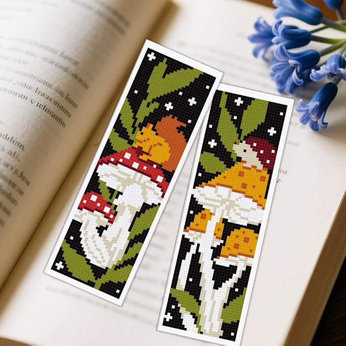 ACRNIGHEET 6PCS Cross Stitch Bookmark Kit - Image 6