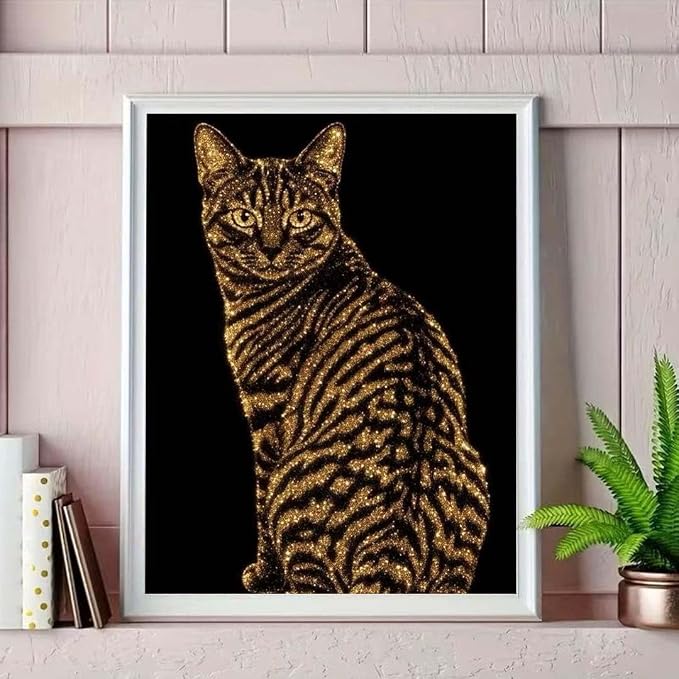 OJTOYART Cat Diamond Art Kits for Adults, 5D Animals Diamond Painting Kits for - Image 3