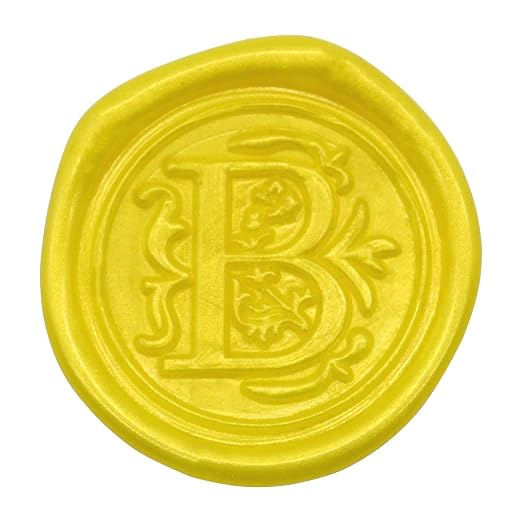 Medieval Initial Alphabet Wax Seal Stamp, Brass Head Wooden Handle, - Image 2