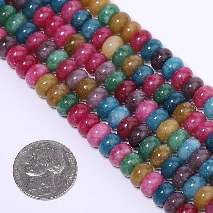 Songxi 5x8mm Natural Tourmaline Stone Rondelle Beads, Gemstone - Image 3