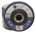 Benchmark Abrasives 4.5" Premium Zirconia Type 27 Flat Flap Discs Grinding Wheels for Sanding Stock Rust Removal Finishing Grinding Deburring Stainless Steel, 7/8" Arbor (100 Pack) - 80 Grit