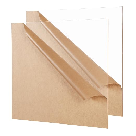 KAITELA Clear Cast Acrylic Sheet 12" x 12" x 1/8" Thick, Display Projects by KAITELA