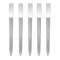 5 PCS Diamond Nail File Double Sided Metal Fingernail Manicure Files for Polish Nail, Removes Nail Ridges 5 Inches