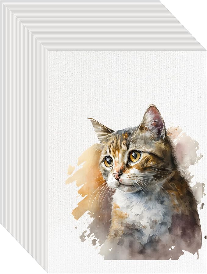 150PCS 2.5x3.5 Watercolor Paper Bulk, 140lb/300g Cold Press Thick Water Color by KINLINK