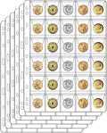 30-Pocket Coin Pages for Collectors, Standard 9-Hole Coin Collection Pages fit by Suremita
