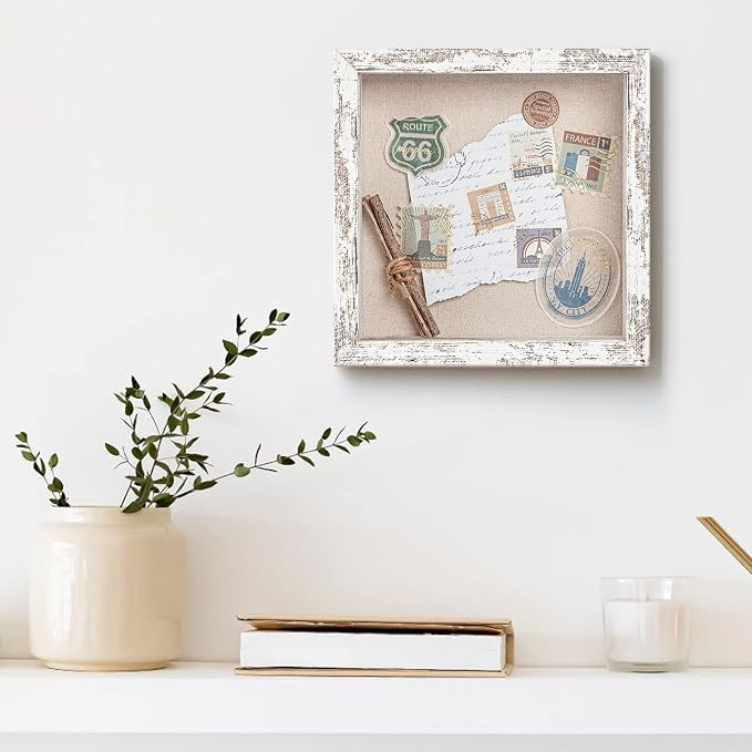 8x8 Shadow Box Frame with Soft Linen Back - Image 4