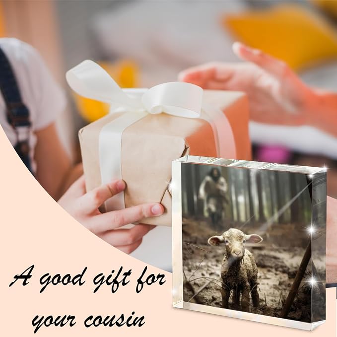 Christian Jesus And Lamb Religious Acrylic Desktop, Spiritual Gifts - Image 5