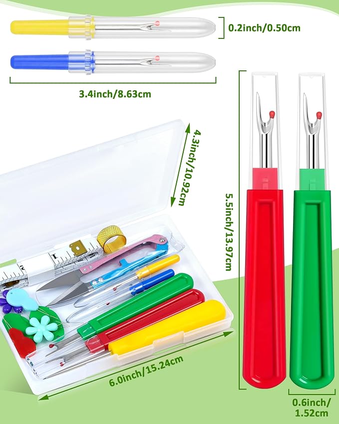 FIVEIZERO Seam Rippers for Sewing – 2 Big and 2 Small Stitch Remover Tools - Image 2
