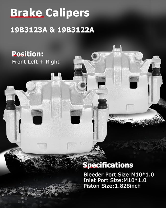 cciyu Front Left & Right Brake Calipers Assembly w/Bracket 19B3123A 19B3122A For Nissan For Frontier/For Pathfinder/For Xterra,For Suzuki For Equator