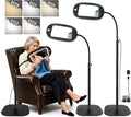 Floor Magnifying Glass with Light and Stand, 30X & 10X Floor Magnifying Lamp by magnifiers