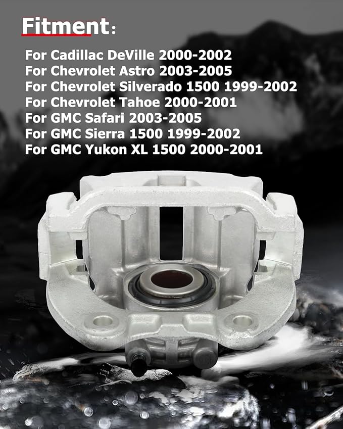 cciyu 18-B4727 Rear Right Brake Caliper Assembly w/Bracket For Cadillac 2000-2002,For Chevy 1999-2005,For GMC 1999-2005
