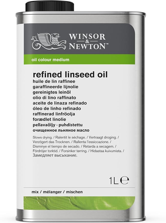 Winsor & Newton Refined Linseed Oil, 1 Litre Can - Image 8