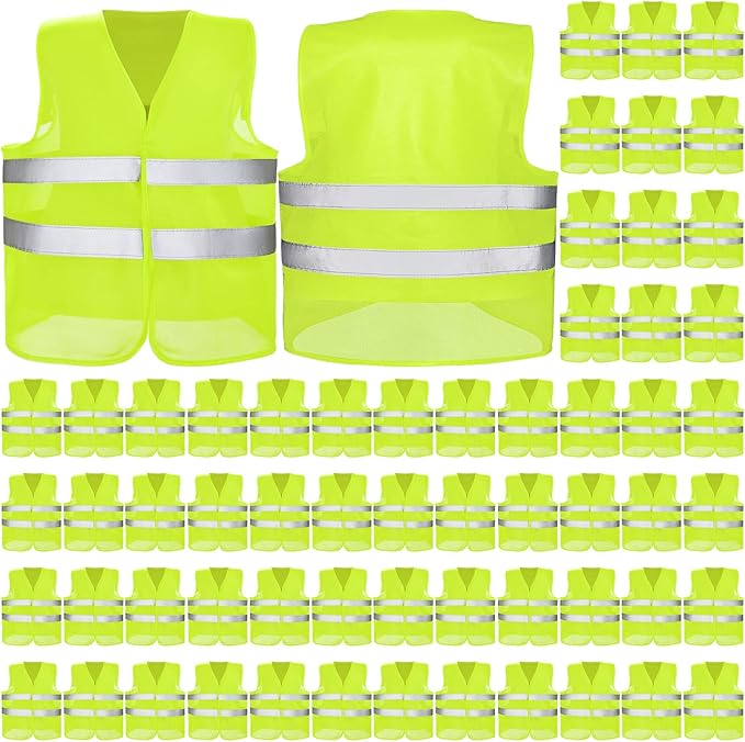 Mepase Reflective Safety Vests High Visibility Mesh Security Vest Work Vest with Silver Strip for Men Women Construction