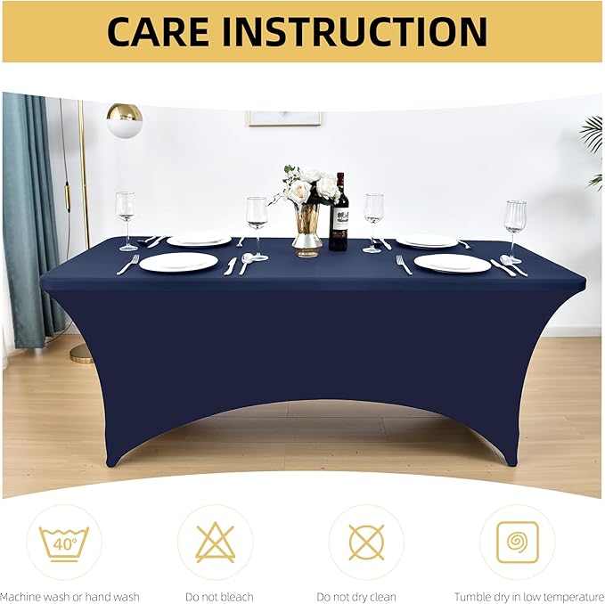 10-Pack 6ft Spandex Table Covers - Image 6