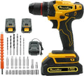 Cordless Drill Set with Battery and Charger, Power Drill Tool Set 20v, 3/8-Inch Keyless Chuck, Variable Speed