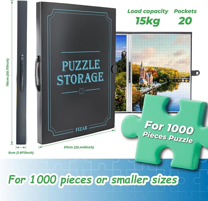 1000 Pcs Puzzle Storage Portfolio Folder - Image 2