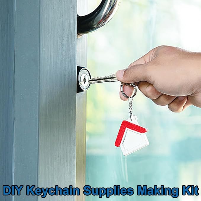 420Pcs 1" 25mm Keychain Making Kit, Including 140Pcs Keychain Rings - Image 6