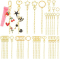 Ecoofor 50 Set Keychain Making Kit, 5 Style Metal Keychain Clips by Ecoofor