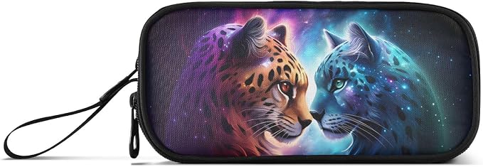 Cheetah Tiger Galaxy Pencil Case Box Boys Girls Large Pencil Pouch Zipper - Image 6