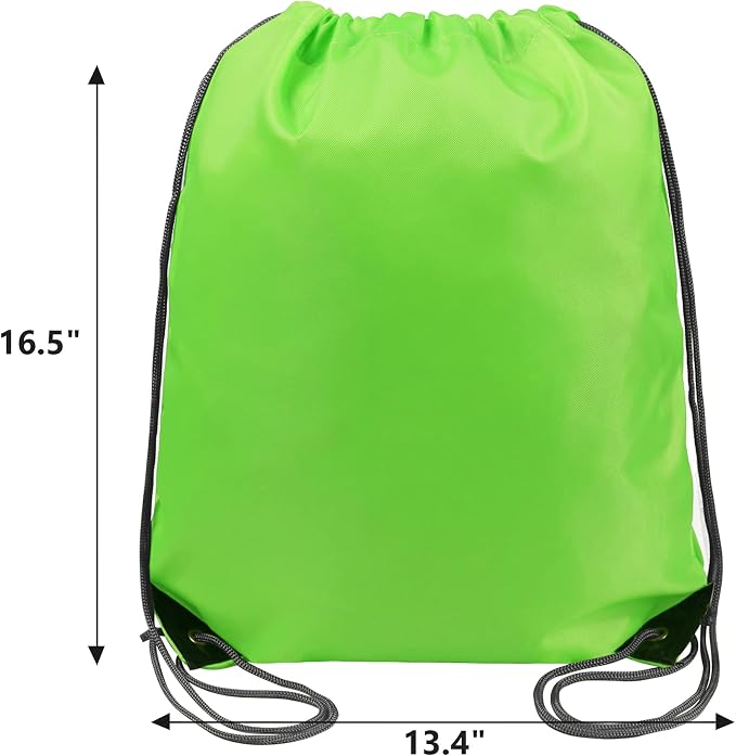 BeeGreen 20 Pieces Green String Bags Bulk Lightweight Durable Drawstring Gym - Image 4