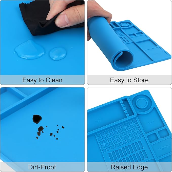 STREBITO Soldering Mat Electronics Repair Mat, Silicone Work Mat Heat Resistant - Image 6
