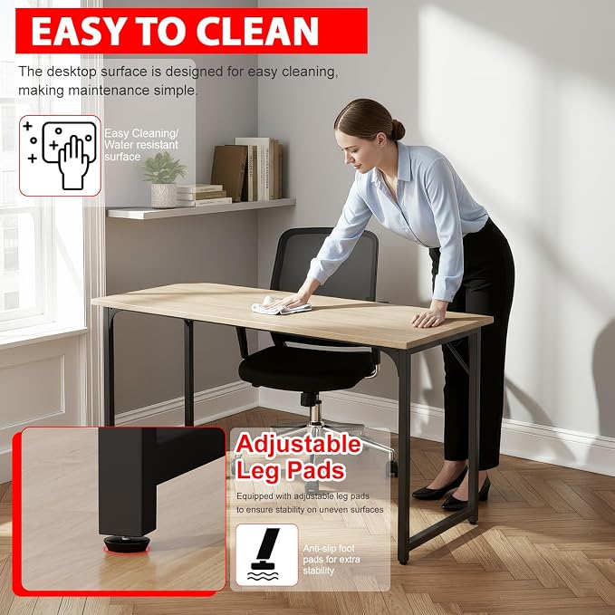 PayLessHere | 55 Inch Computer Desk | Nature | Office Desk - Image 7