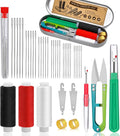 42 PCS Big Eye Steel Sewing Needles Kit, 6 Size Steel Needles by FOUSNOW
