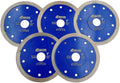 SHDIATOOL 5 Inch Diamond Saw Blade Cutting Porcelain Tile Ceramic Granite Marble Brick(5-Pack)