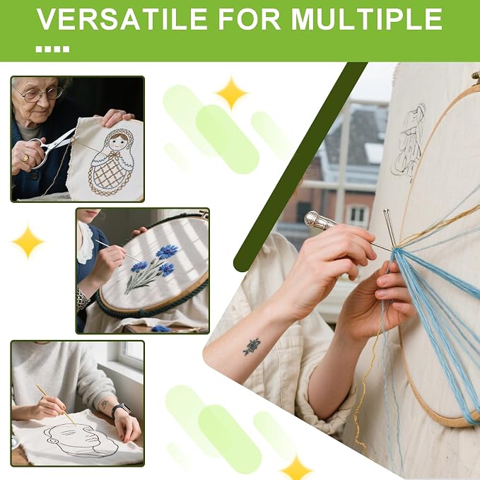 16 PCS Punch Needle Fabric Tufting Cloth 4 Different Sizes 5.9 to 11.8inch | - Image 5