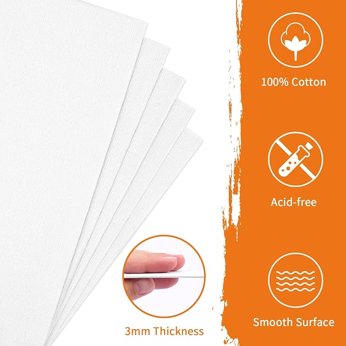 FIXWAL Canvas Boards for Painting 32 Pack, - Image 3