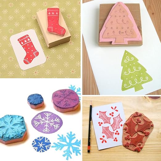 SGHUO 12pcs 4"x6" Pink Rubber Linoleum Blocks - Image 6
