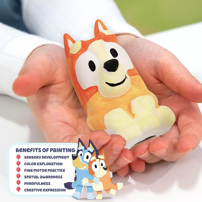 Bluey Paint Your Own Bingo Figurine, Paintable Ceramic Figure, Includes 6 - Image 4